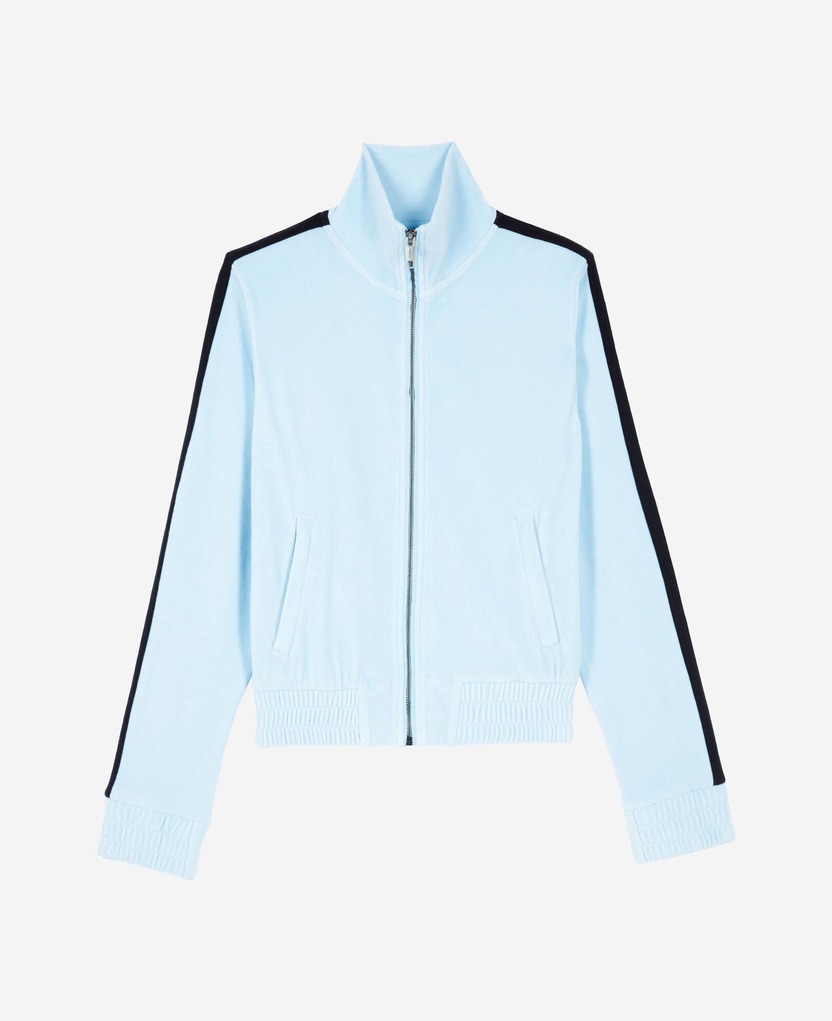 The Kooples DAMEN BABY BLUE hellblaues sweatshirt aus samt