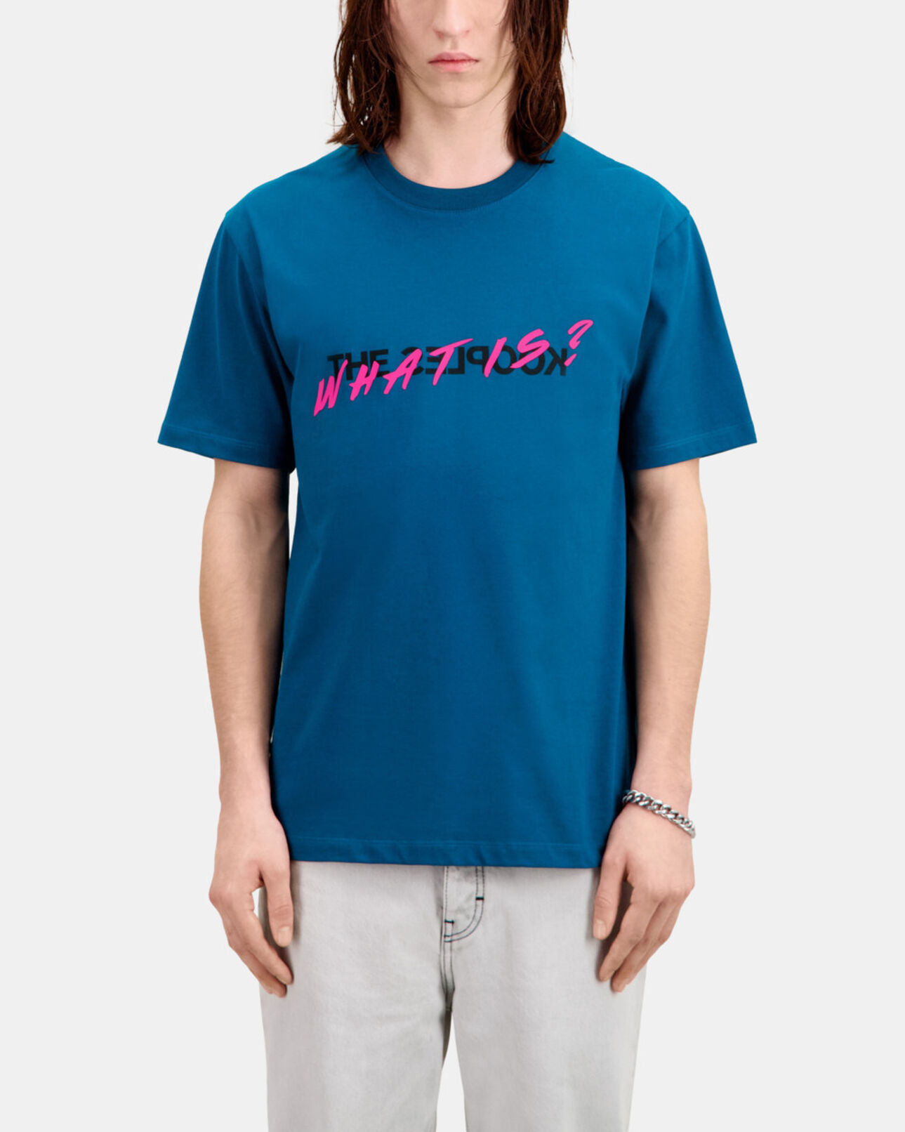 The Kooples MEN MEDIUM BLUE men's blue what is t-shirt