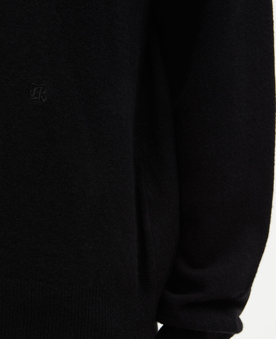 The Kooples H BLACK black cashmere round-neck sweater