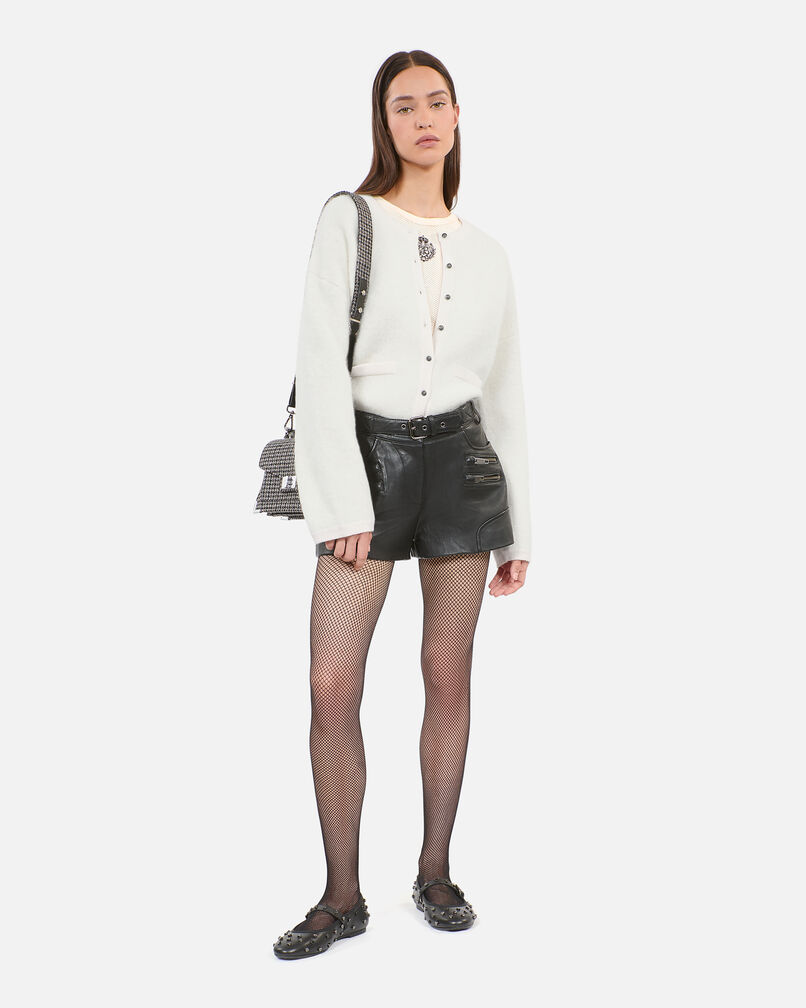 The Kooples FEMME null cardigan en alpaga et laine écru
