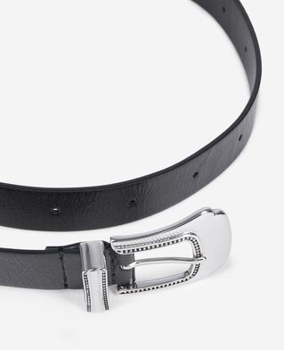 The Kooples FEMME BLACK ceinture fine en cuir noire