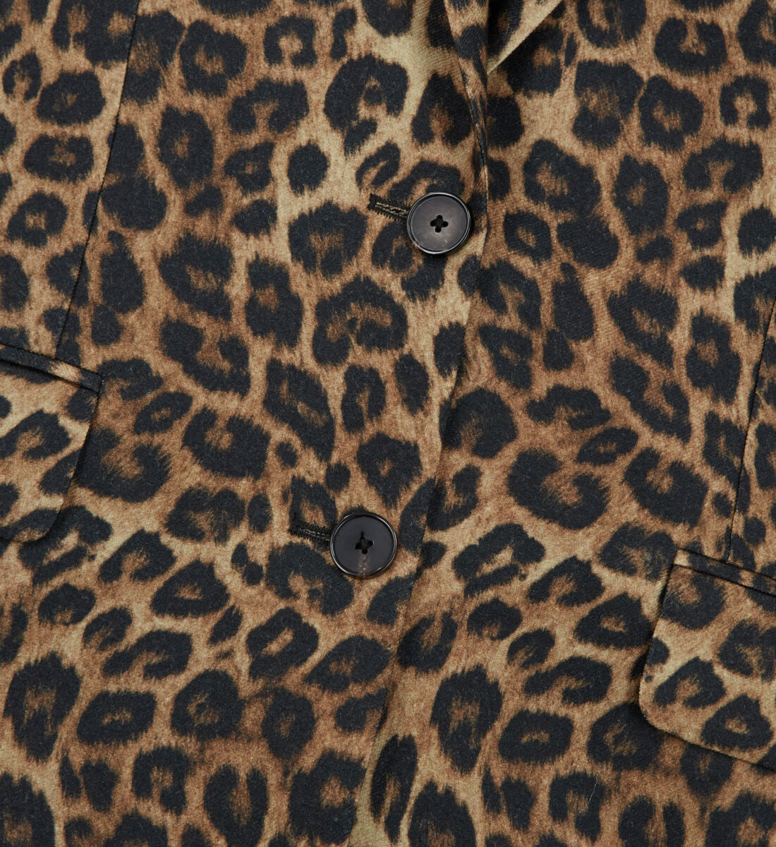 Leopard print wool cheap coat