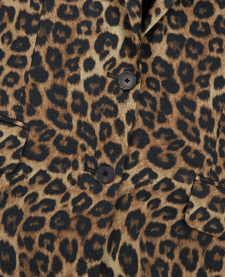 veste droite léopard