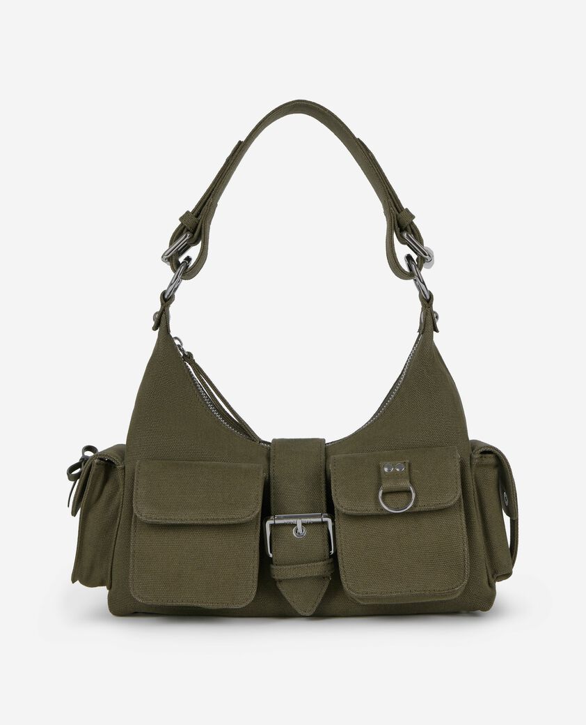 The Kooples F KAKI khaki canvas amelia bag