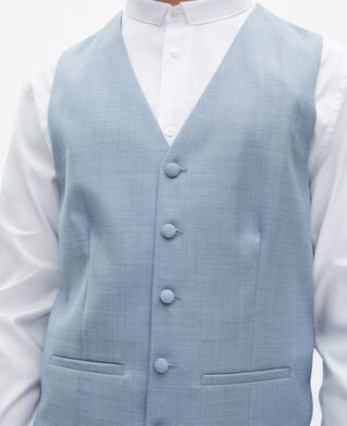 The Kooples H BLUE light blue slim fit wool suit vest