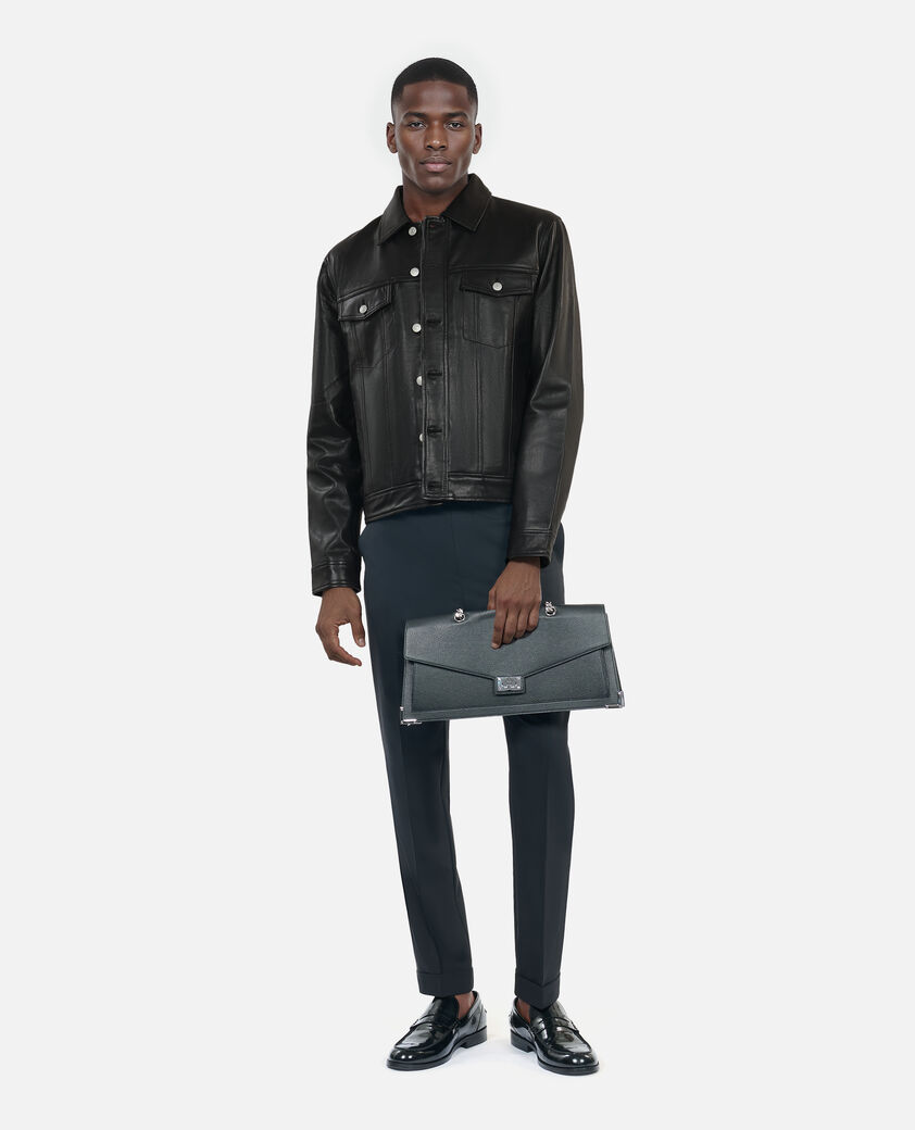 The Kooples HERREN BLACK schwarze lederjacke