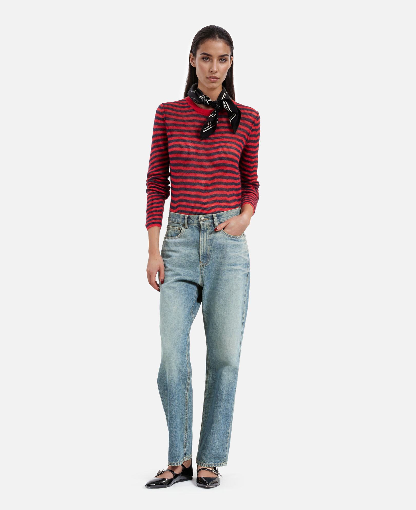 The Kooples WOMEN USED RAPIECE boyfriend bleu jeans