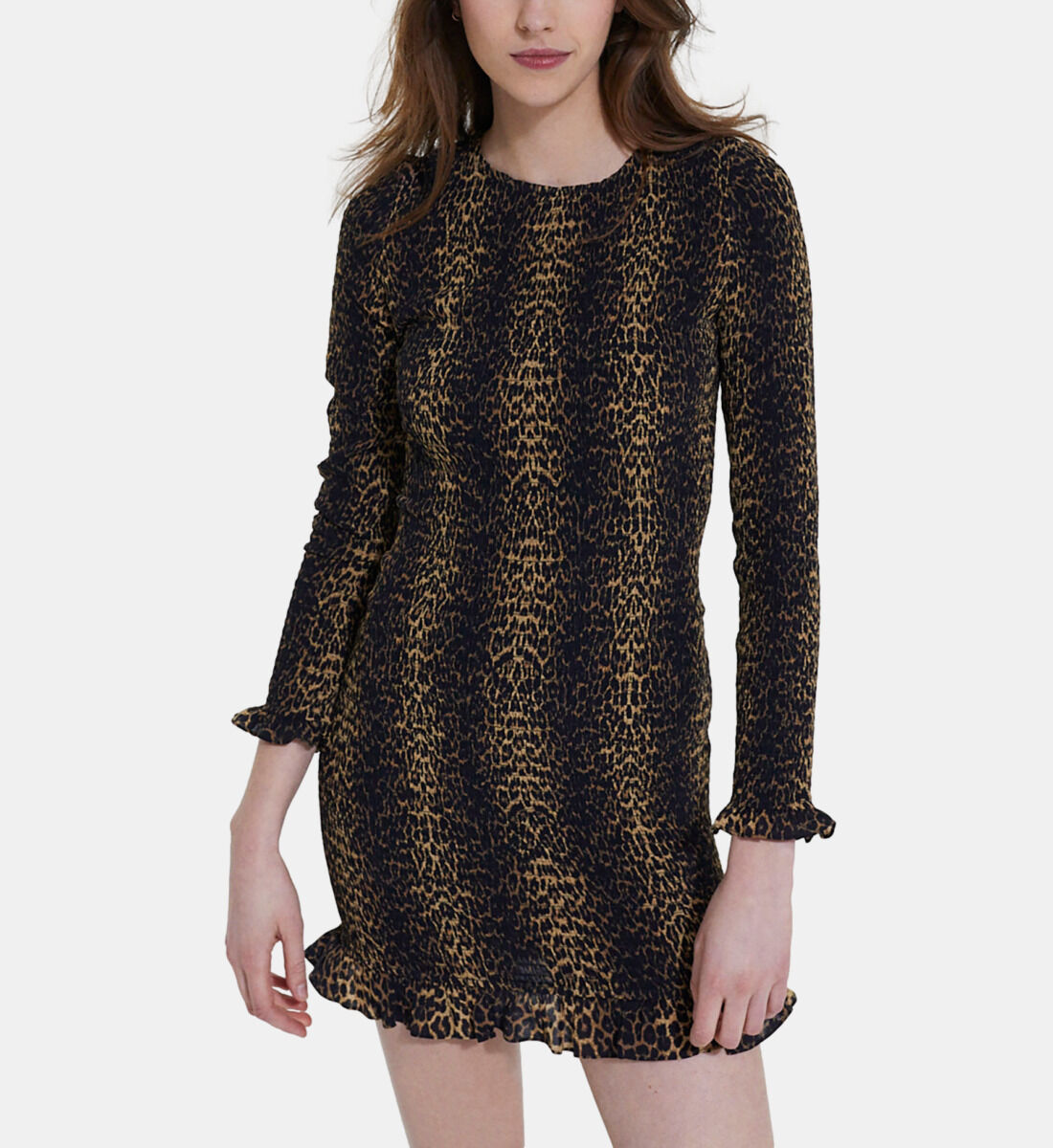 Robe zara leopard hotsell courte