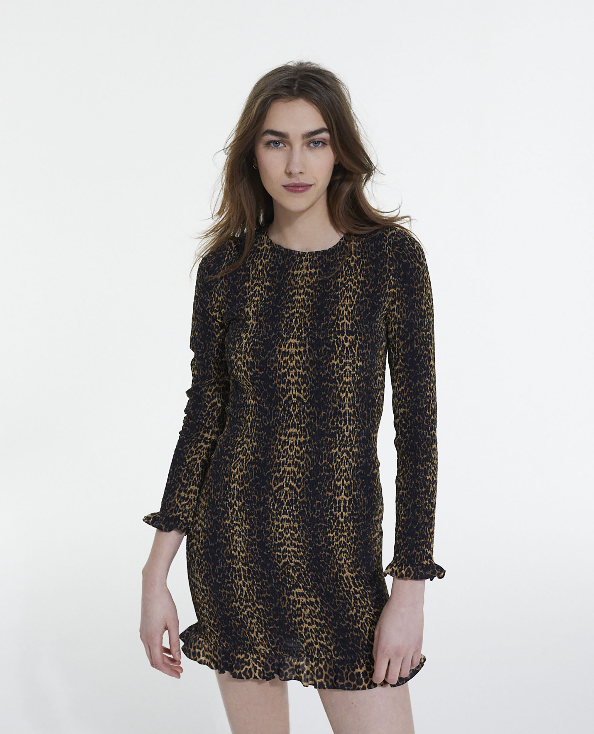 Kurzes Kleid mit Leopardenmotiv, LEOPARD, hi-res image number null