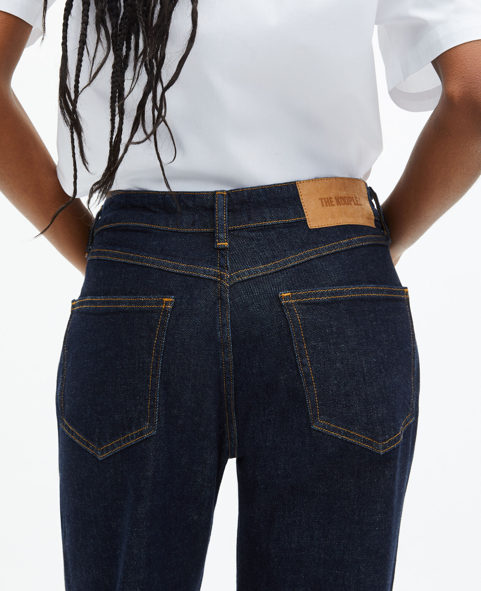 The Kooples WOMEN BLUE ELECTRIC dark blue straight jeans