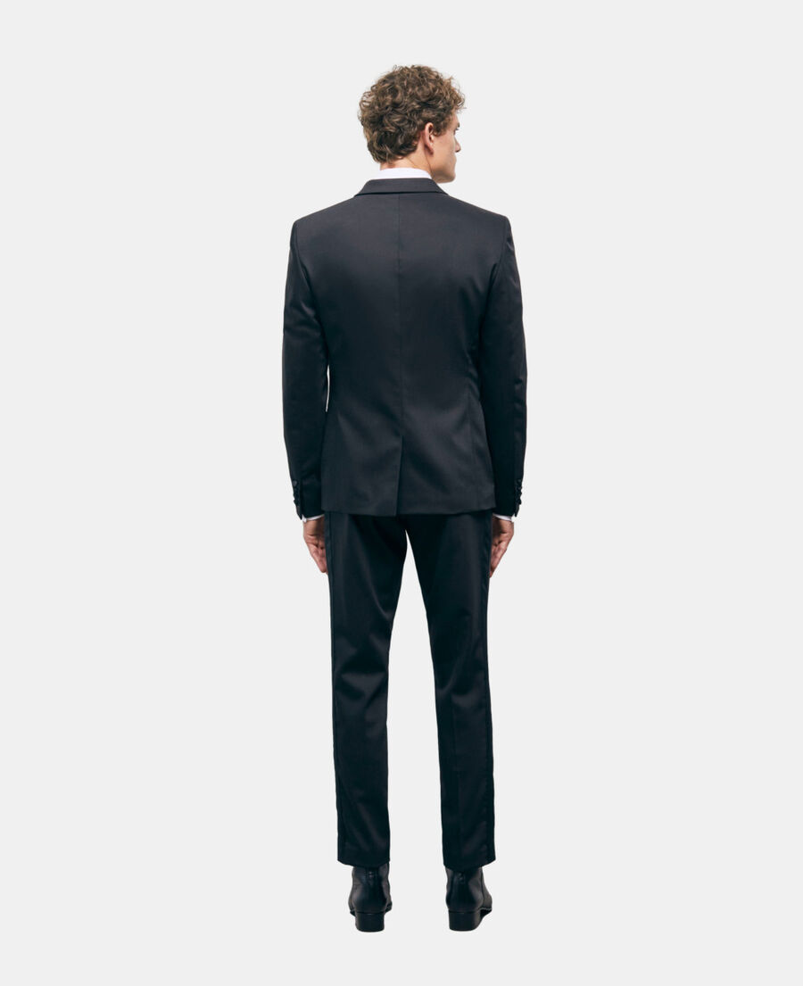 schwarze smokingjacke aus wolle