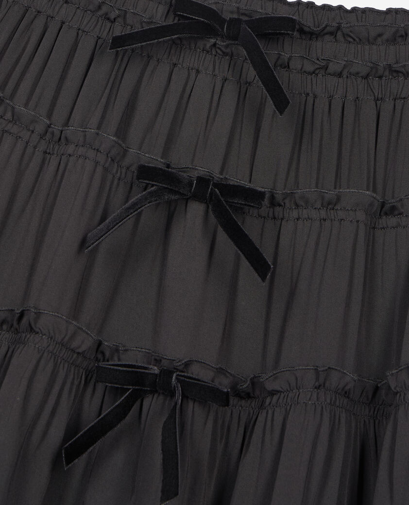 The Kooples FEMME BLACK jupe courte avec n&oelig;uds noire