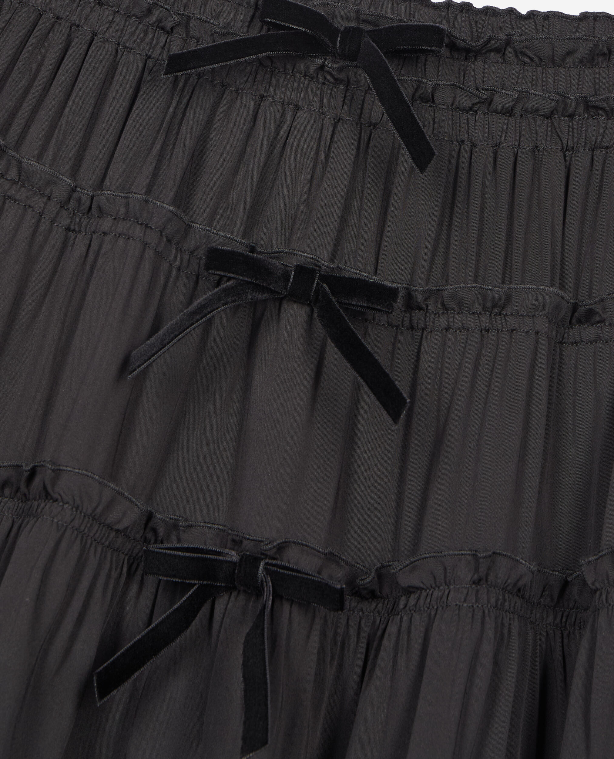 Jupe courte avec nœuds noire, BLACK, hi-res image number null