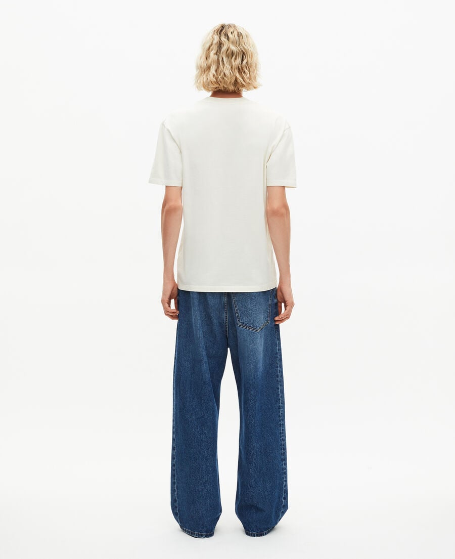 The Kooples HOMME ECRU t-shirt avec s&eacute;rigraphie the kooples &eacute;cru