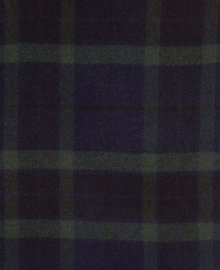 The Kooples M GREEN NAVY checked wool scarf