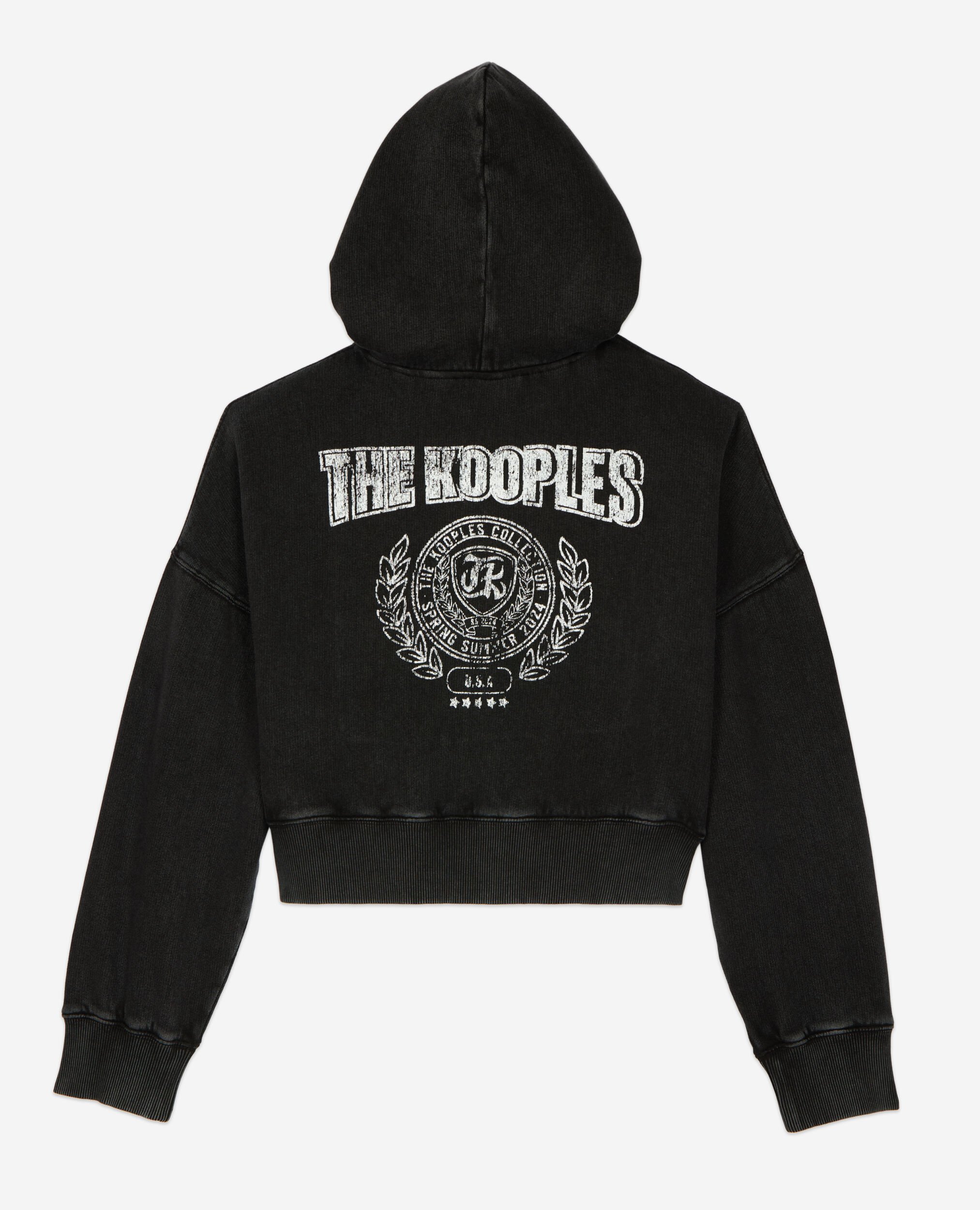 Sudadera Blason negra capucha, BLACK WASHED, hi-res image number null