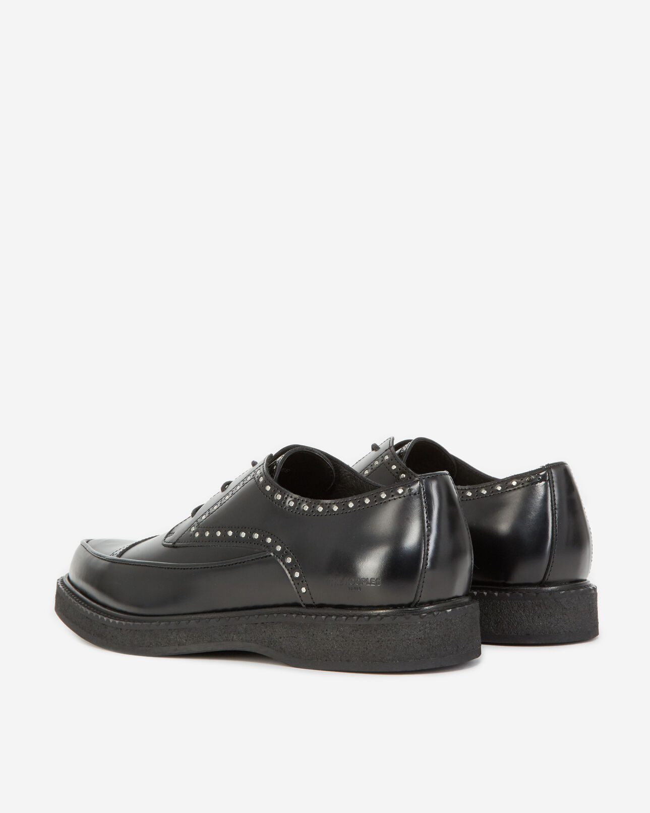 The Kooples HOMME BLACK chaussures noires cuir à détail clouté