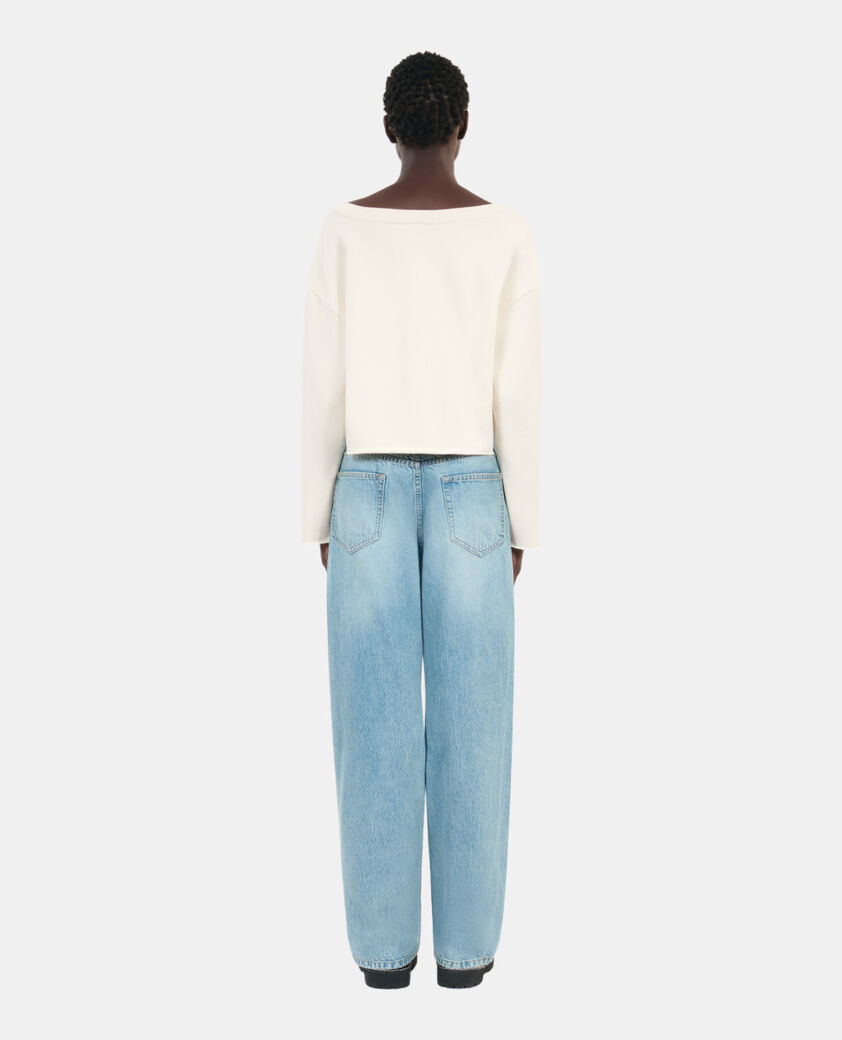 The Kooples FEMME ECRU sweatshirt avec s&eacute;rigraphie &eacute;cru