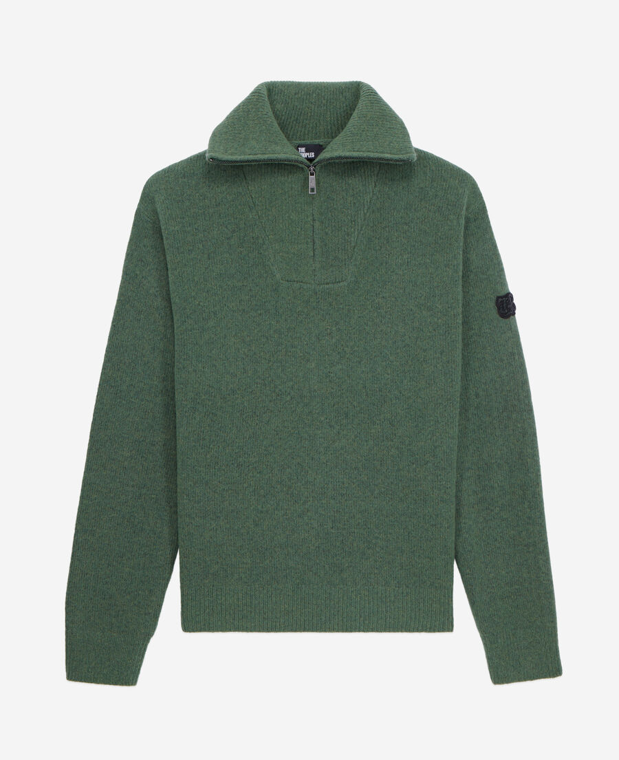 jersey verde mezcla lana alpaca