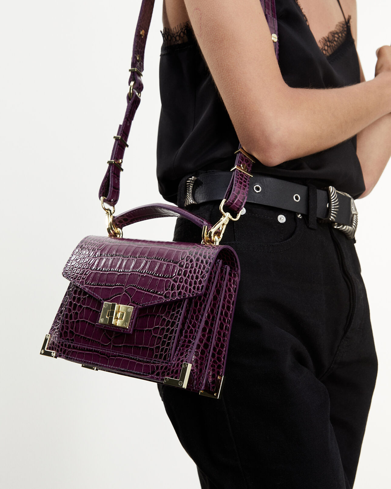 The Kooples FEMME PURPLE sac emily mini
