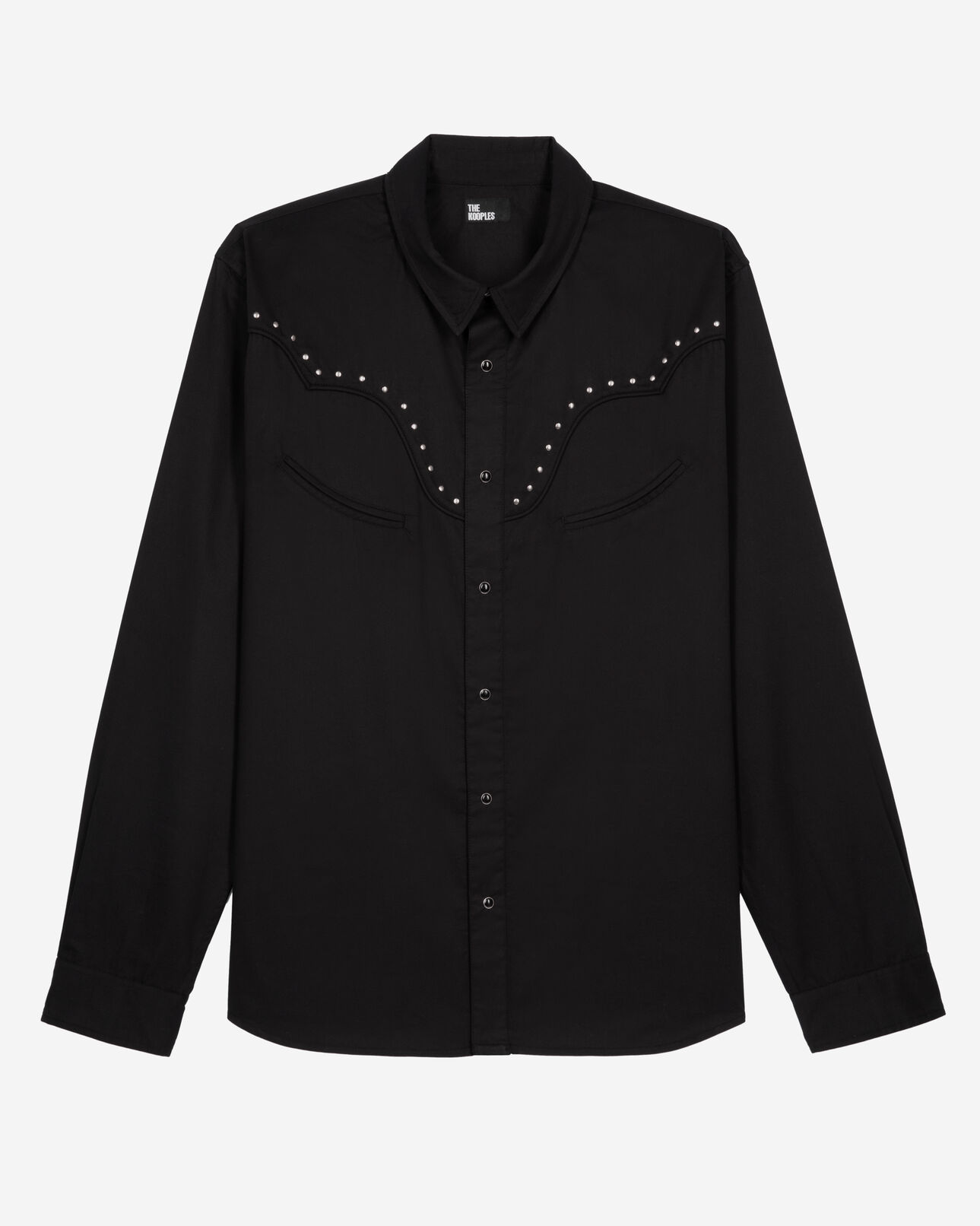 The Kooples HOMME BLACK chemise style western noire