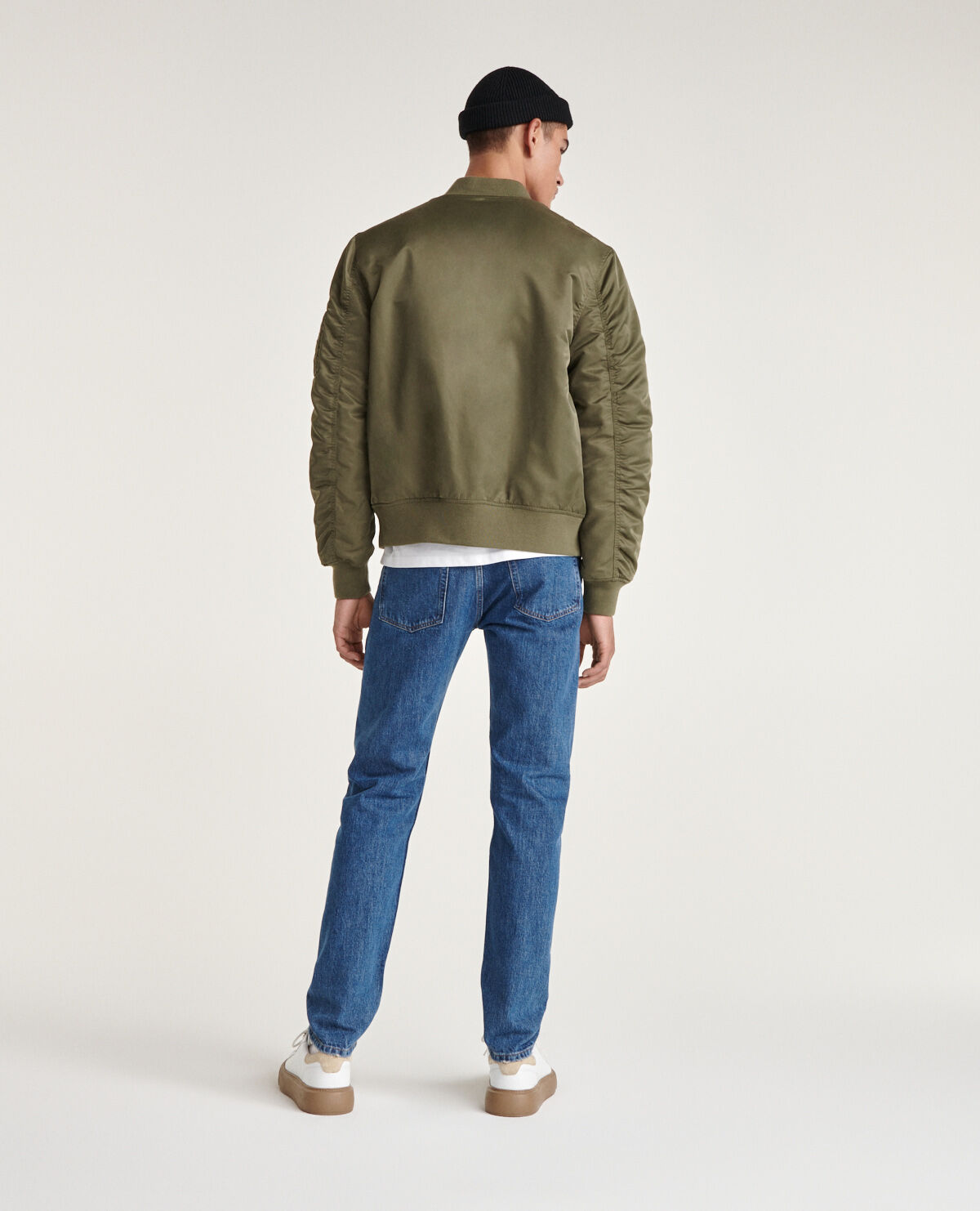 Green bomber jacket orange lining 2025