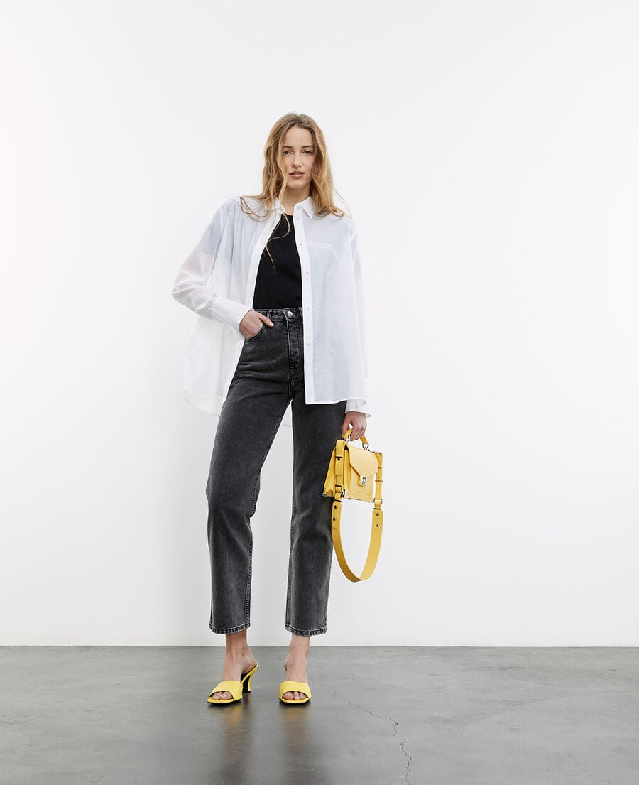 The Kooples FEMME WHITE chemise blanche classique &agrave; dos pliss&eacute;