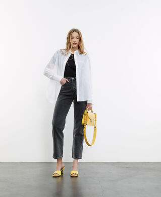 The Kooples FEMME WHITE chemise blanche classique &agrave; dos pliss&eacute;