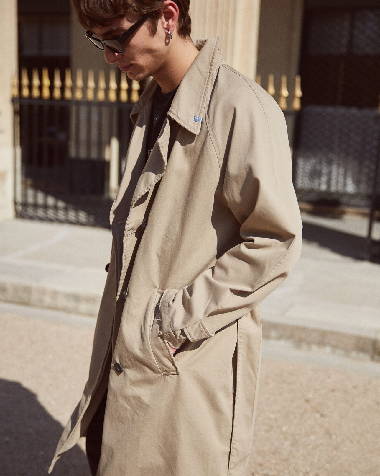 The Kooples HOMME BEIGE trench oversize beige