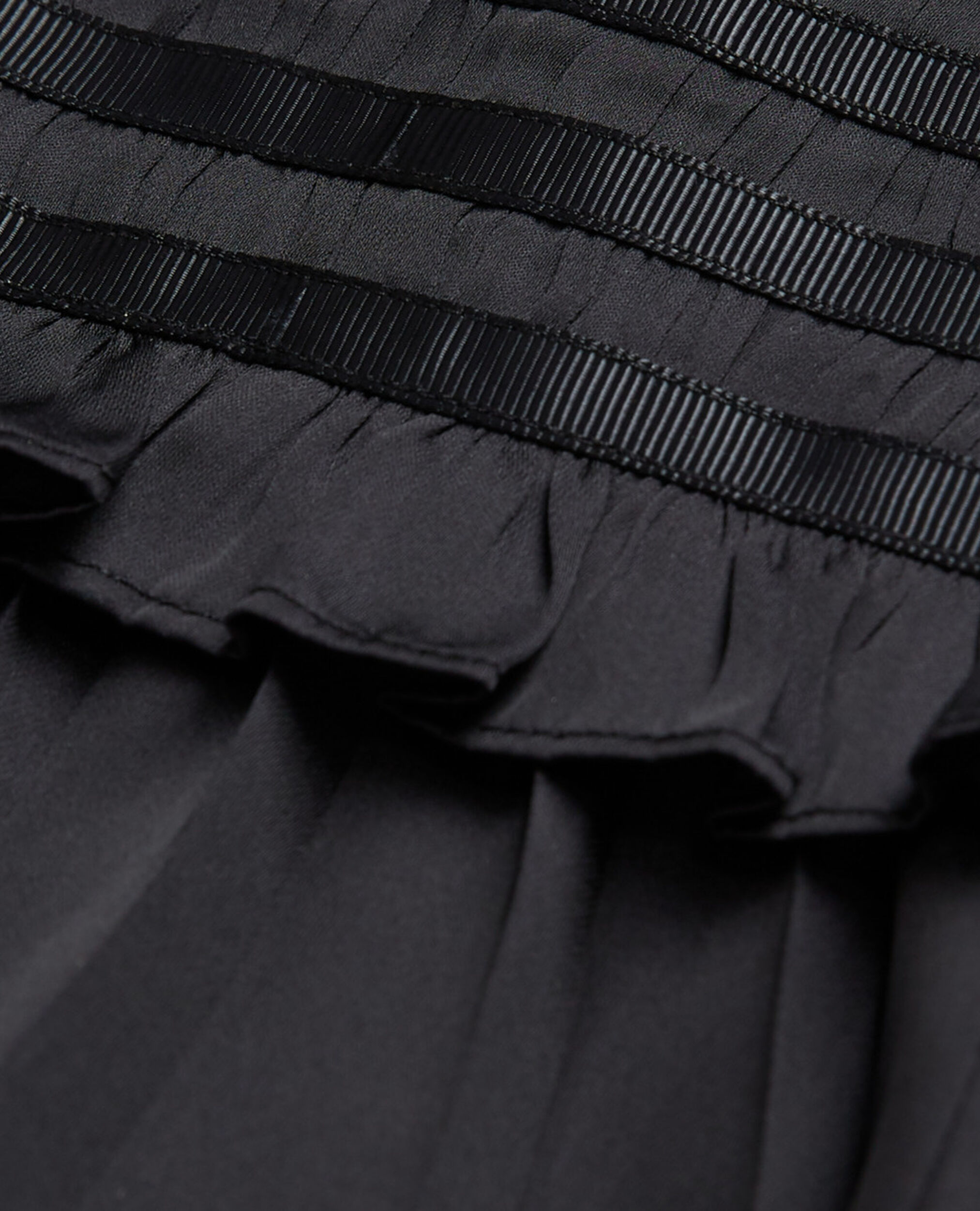 Robe courte plissée noire, BLACK, hi-res image number null