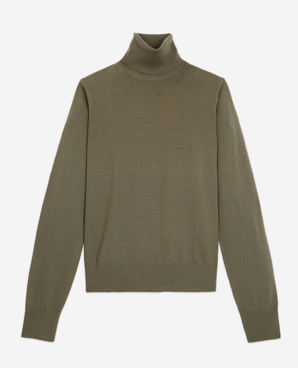 khaki merino sweater