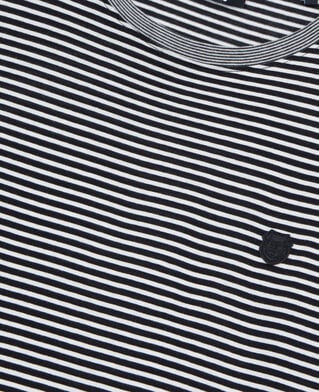 The Kooples H BLACK / WHITE striped long-sleeved t-shirt