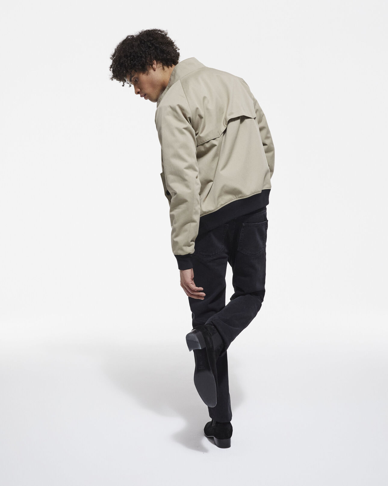 The Kooples HERREN BEIGE beige gefütterte jacke mit leopardenmuster
