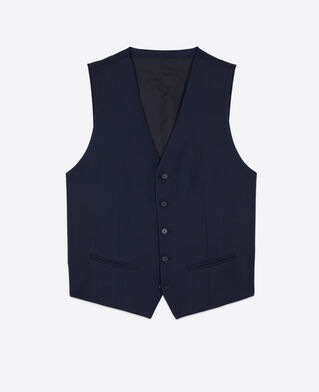 The Kooples MEN DARK NAVY navy wool button-down suit vest