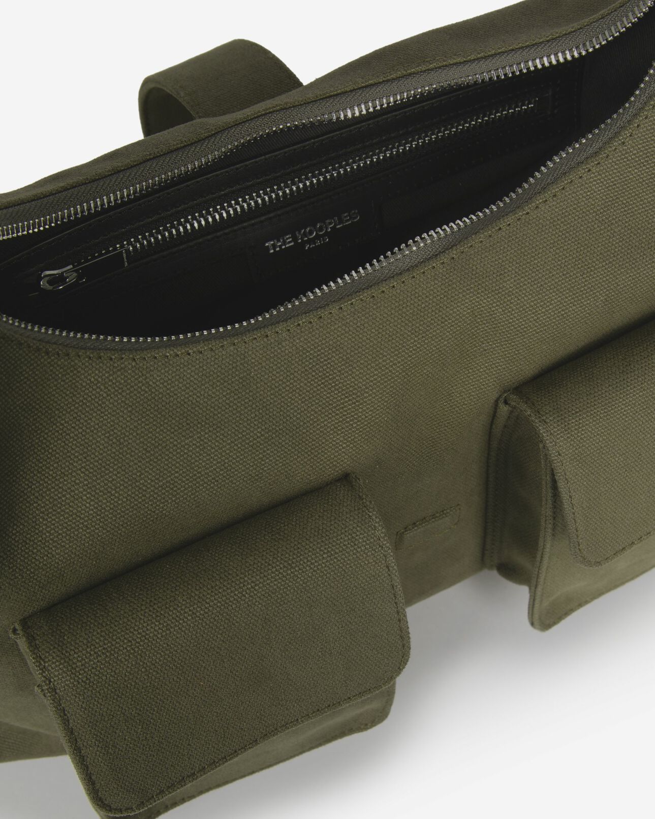 The Kooples WOMEN KAKI amelia xl bag in khaki canvas