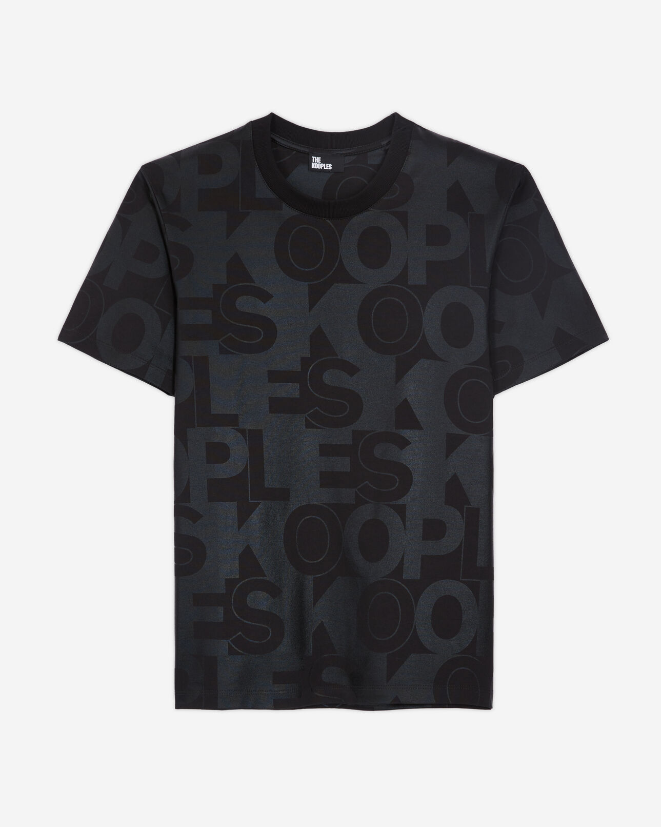 The Kooples DAMEN BLACK t-shirt mit schwarzem the kooples logo