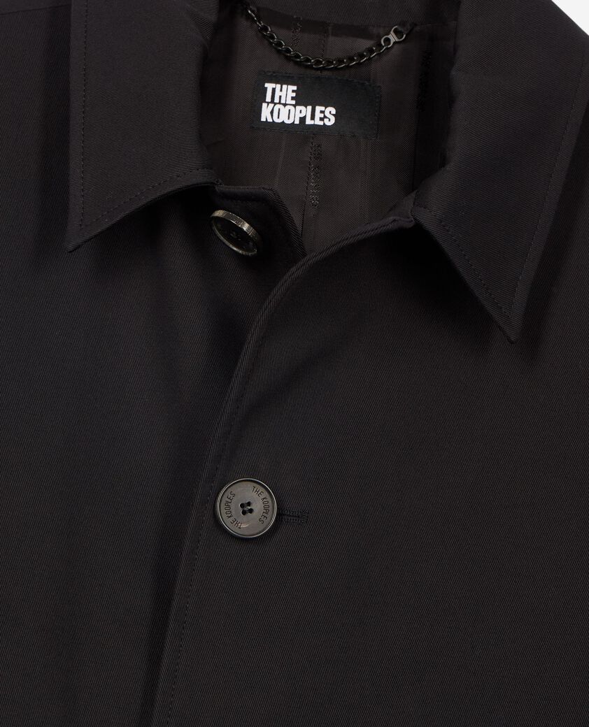 The Kooples HERREN BLACK einreihiger trenchcoat schwarz