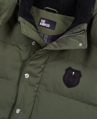 The Kooples MEN OLIVE khaki sleeveless down jacket