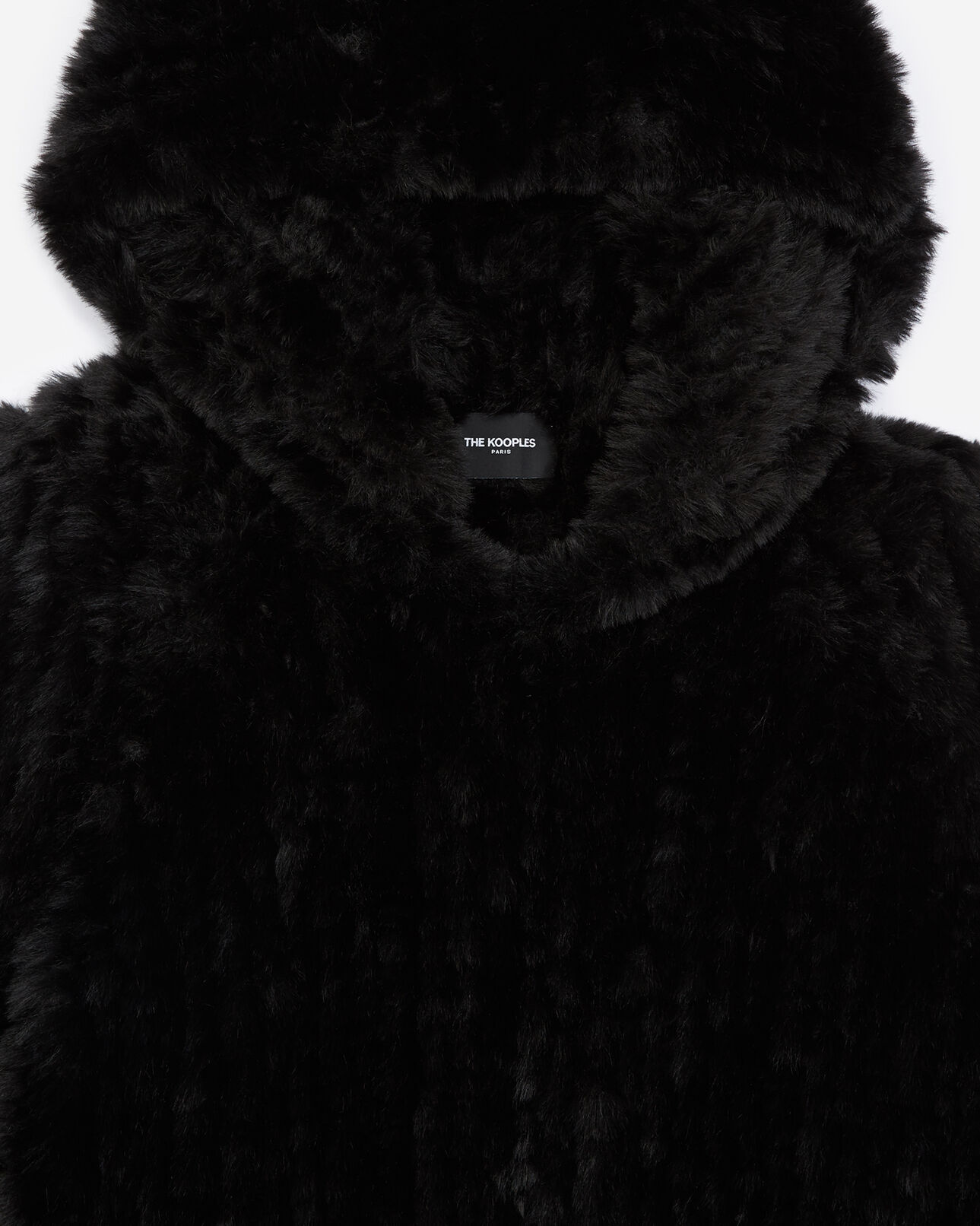 The Kooples WOMEN BLACK black sweatshirt in faux fur