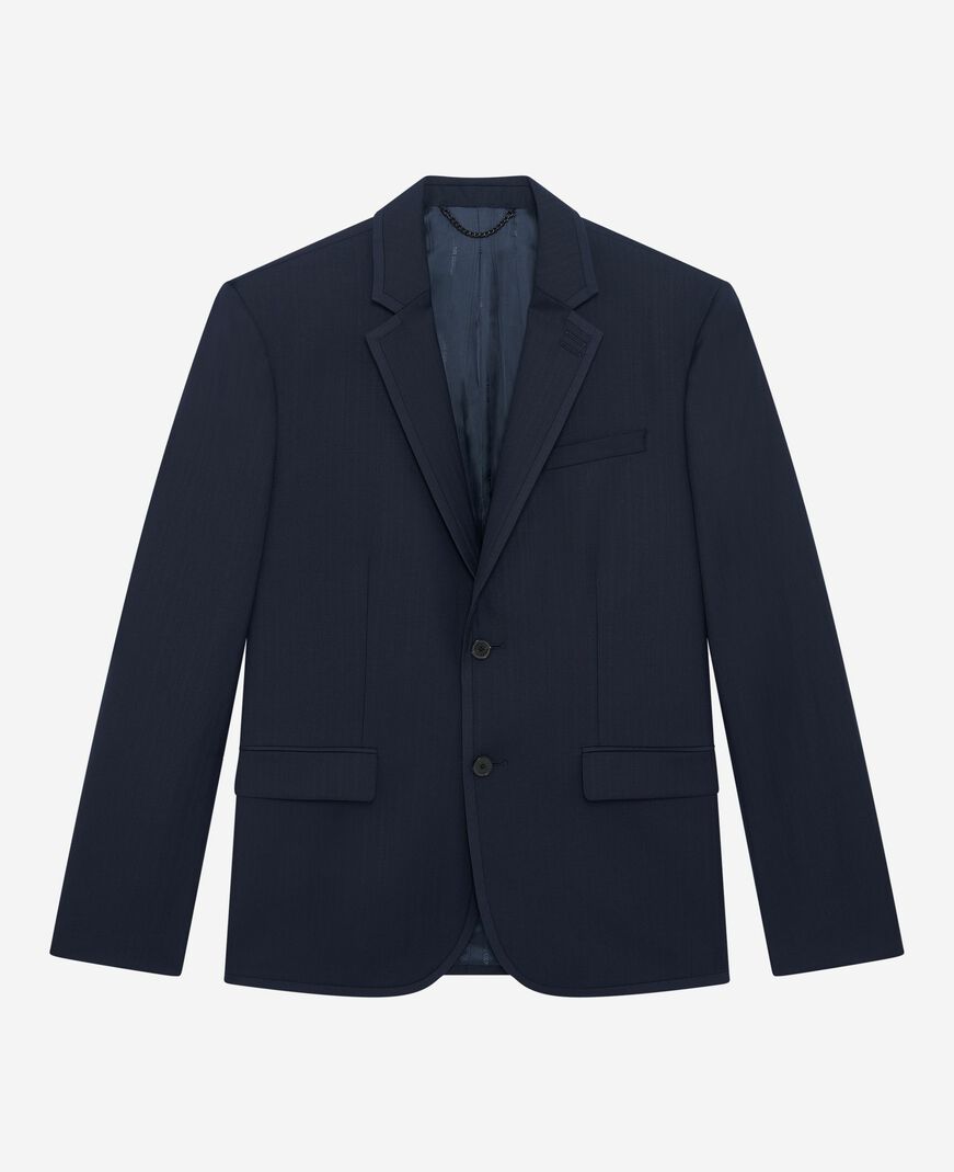 The Kooples HOMME DARK NAVY veste de costume en laine bleu marine