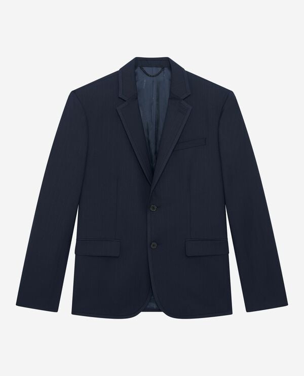 The Kooples MEN DARK NAVY navy blue wool suit jacket