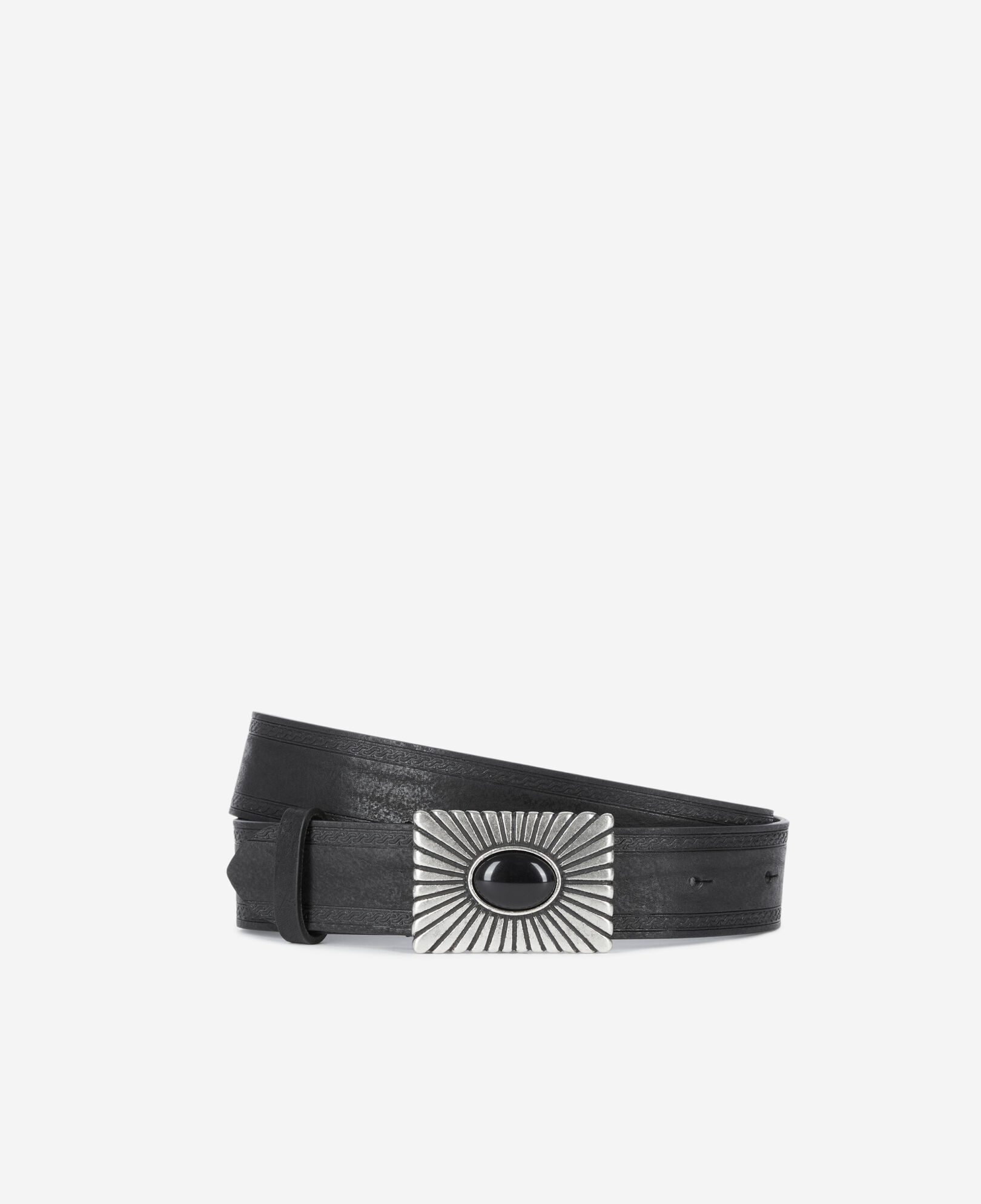 The Kooples FEMME BLACK ceinture en cuir noir