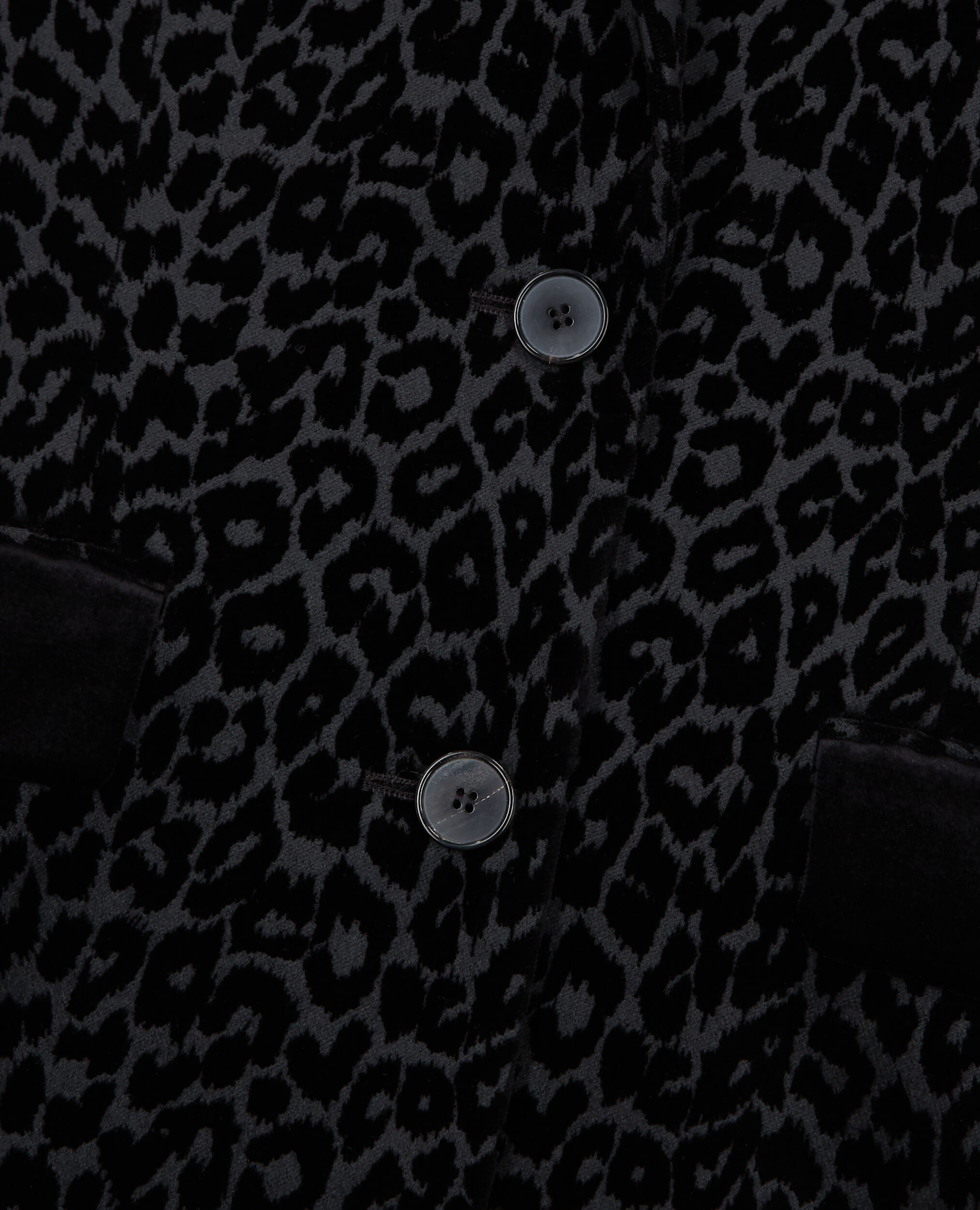 Veste de costume en velours léopard noire, BLACK, hi-res image number null
