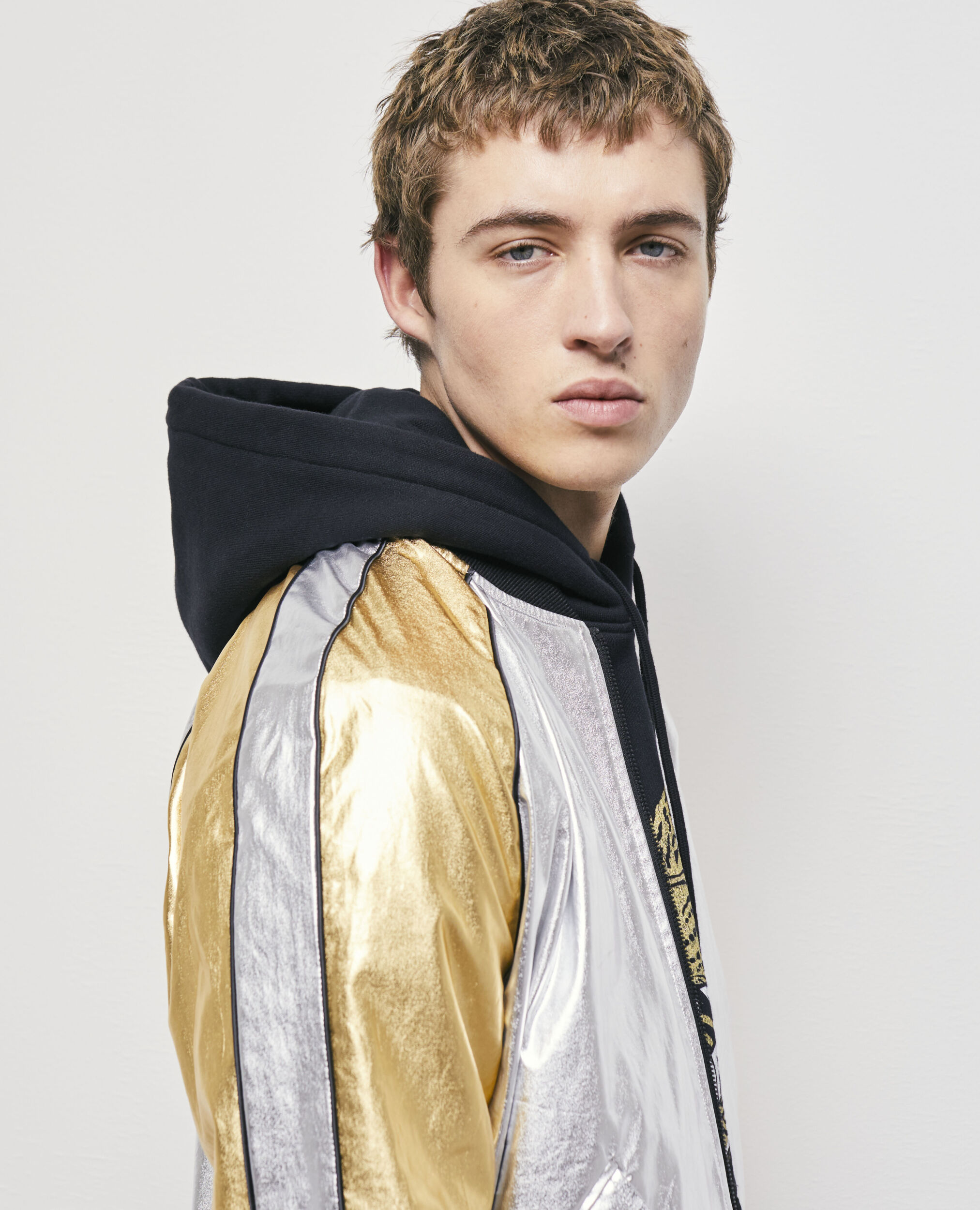 Two-tone bomber jacket, SILVER / GOLD, hi-res image number null