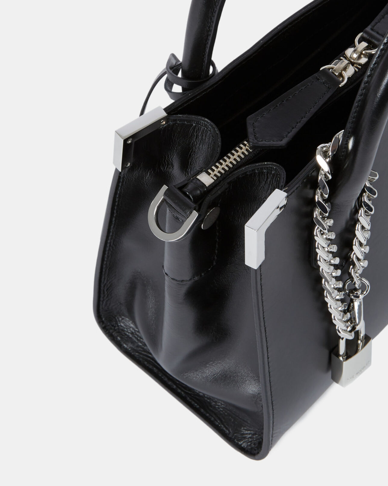 The Kooples FEMME BLACK sac ming medium en cuir noir