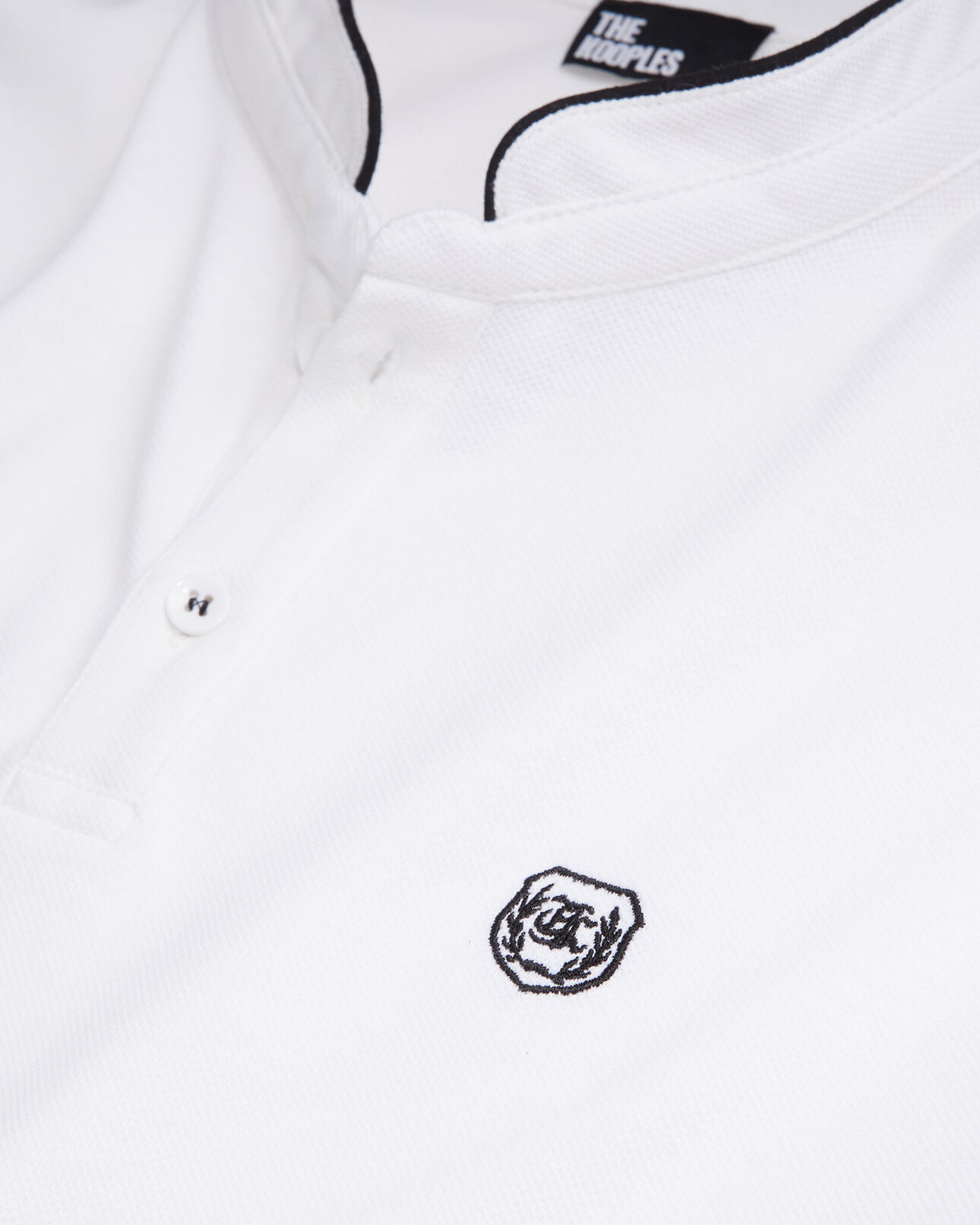 The Kooples MEN WHITE white cotton polo t-shirt