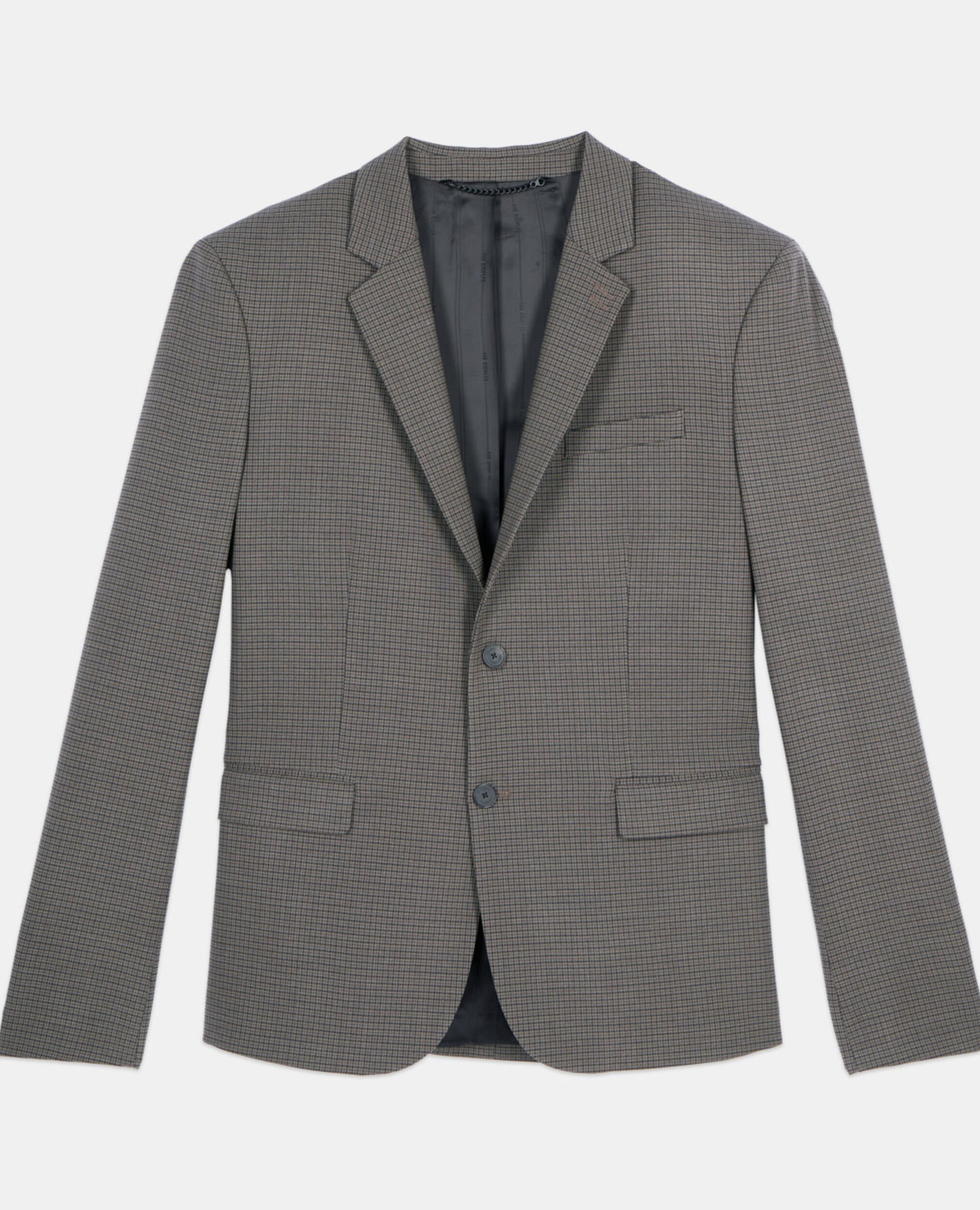 Brown wool suit jacket, BROWN, hi-res image number null