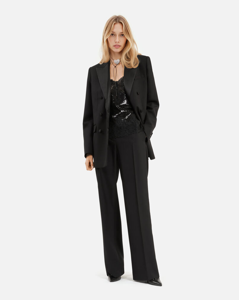 The Kooples WOMEN BLACK black tuxedo jacket