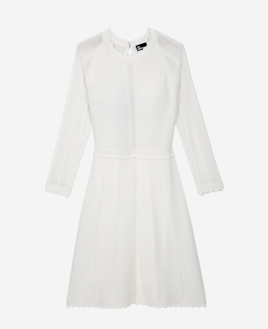 robe courte blanche en maille