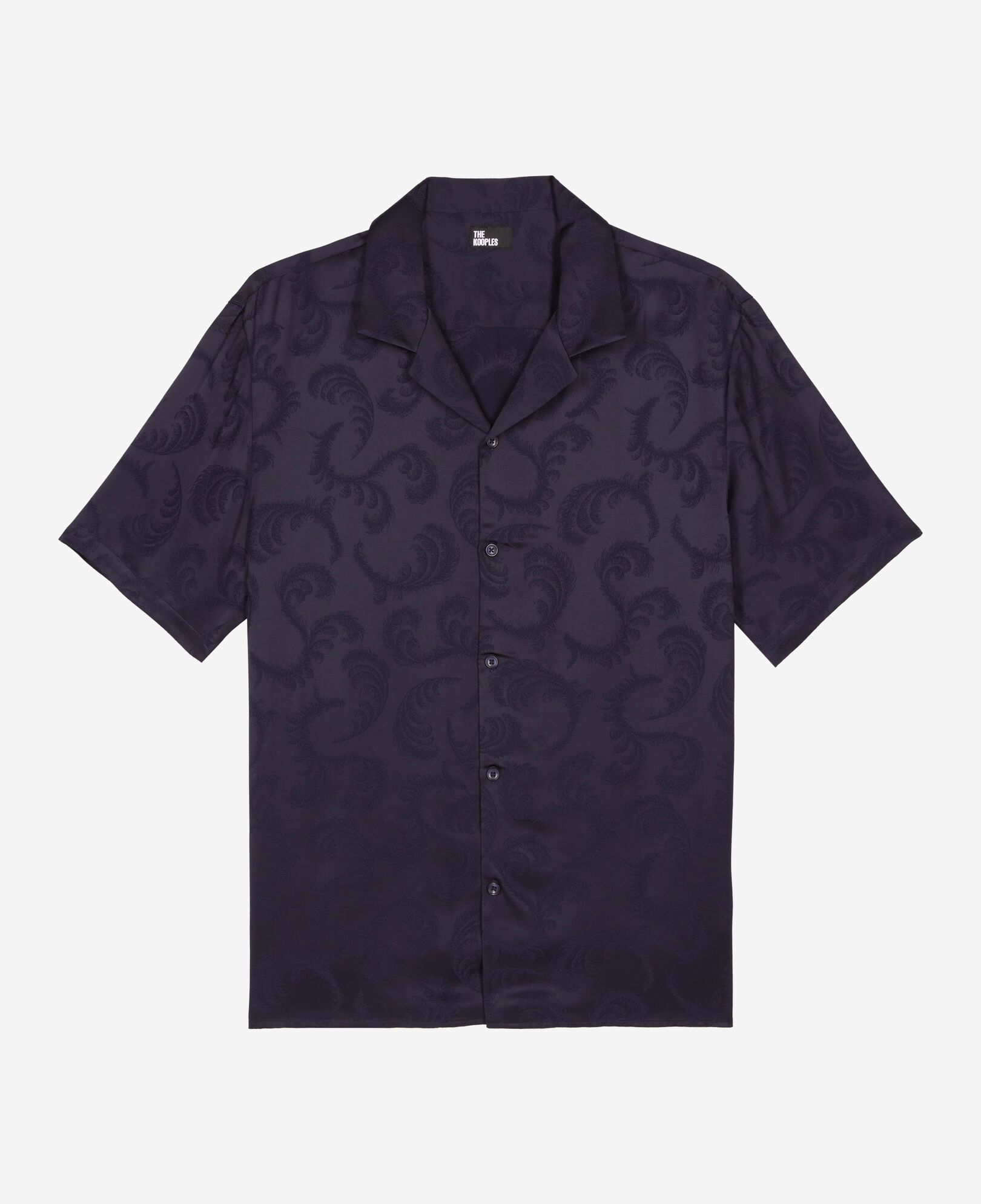 The Kooples MEN NAVY short-sleeved navy shirt